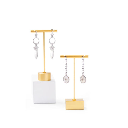 Modern Metal T-Bar Earring Display Stand – Jewelry Holder & Organizer for Earrings and Necklaces | NaturalBuiltHome