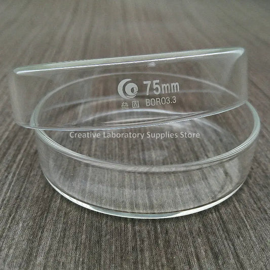 Laboratory 35mm to 200mm Glass Cell bacterial Culture Dish, high-temperature resistant biological Petri dish experimental vessel
