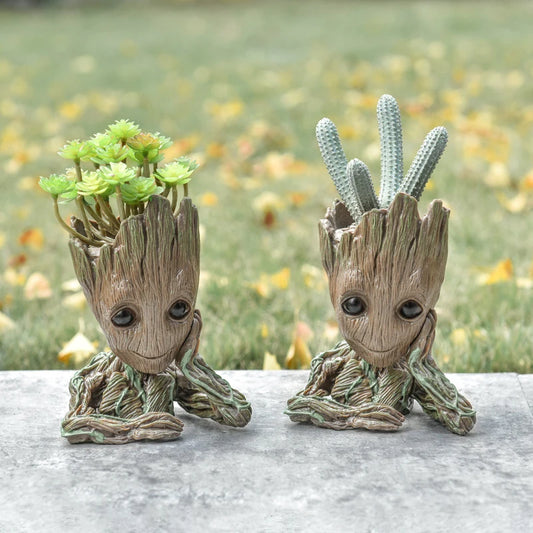 Baby Groot Flower Pot Home Decoration Planters For Indoor Plants Anime Heroism Figure Office Desktop Display Ornament Pen Holder