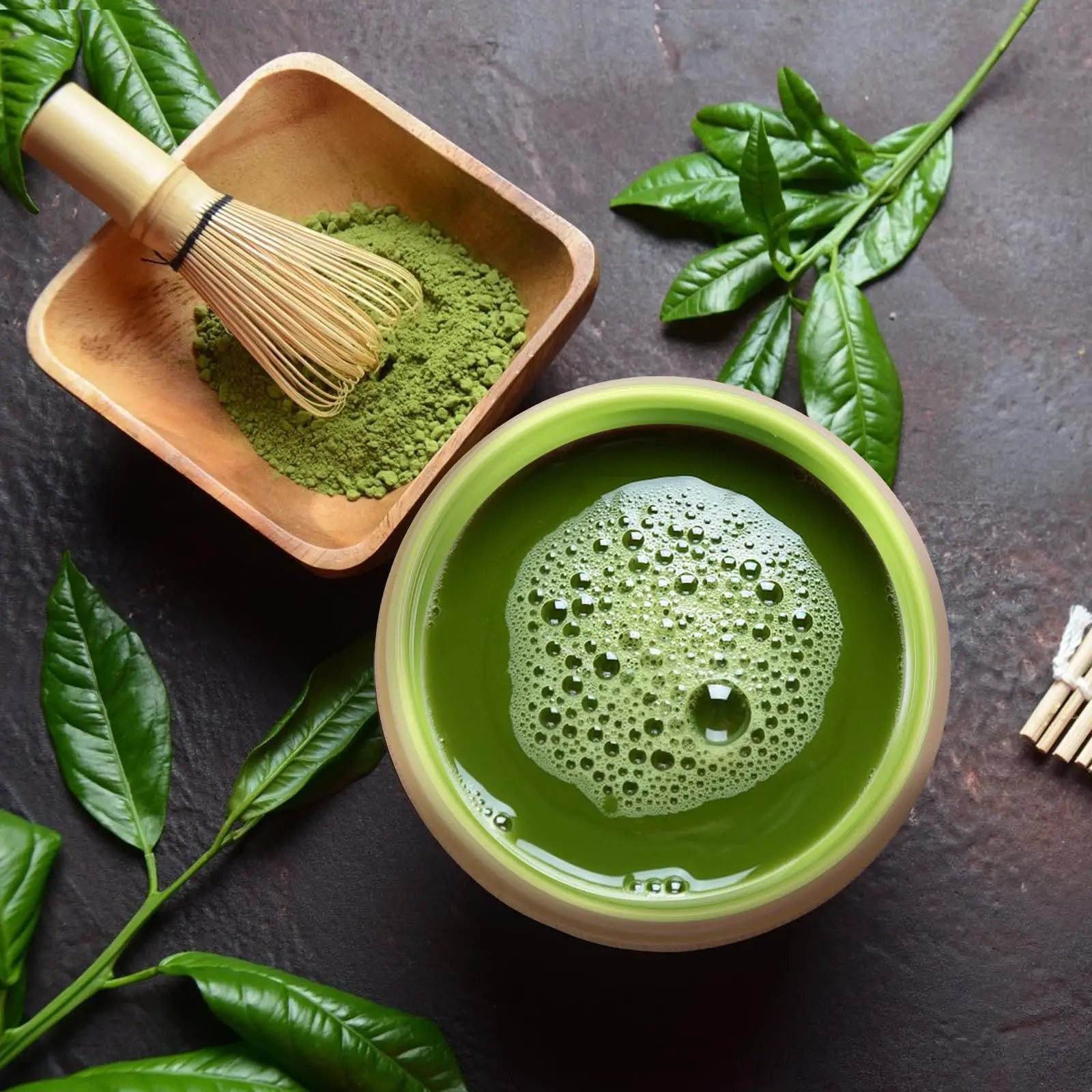 Matcha Whisk Set Bamboo Tranditional Tea Japanese Matcha Brushing Tool Multifunction Handmade Starter Kit Utensil For Ceremonial
