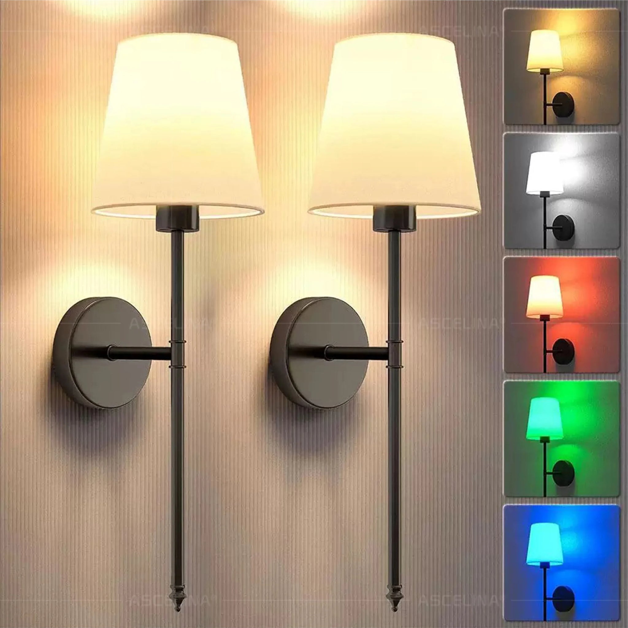 LED Nordic Wall Lamp Charge RGB Bulb Removable Wireless Wall Light For Bedroom Corridor Hallway Indoor Luminaire Bedside Light