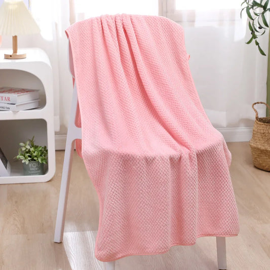 Luxury Coral Velvet Bath Towel – Soft, Quick-Dry & Ultra Absorbent Microfiber Bathroom Towel 70x140cm | NaturalBuiltHome