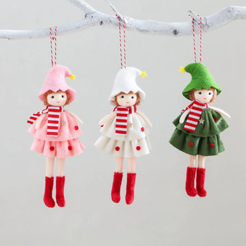 2025 New Christmas Angel Girl Pendant Cake Dress Angel Pendant Christmas Tree Pendant Accessory arbol de navidad