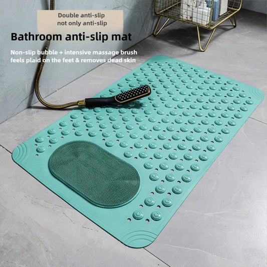 Bathroom Non-Slip Mat Solid Color Massage Mat Home Anti-Slip Suction Cup Carpet Waterproof Dirt-Resistant Toilet Hotel Floor Mat