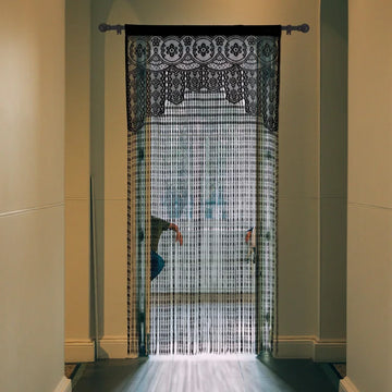 Door String Curtains Boho Macrame Doorway Window Curtains Room Dividers Rod Pockets Wall Hanging for Bedroom Living Room Kitchen