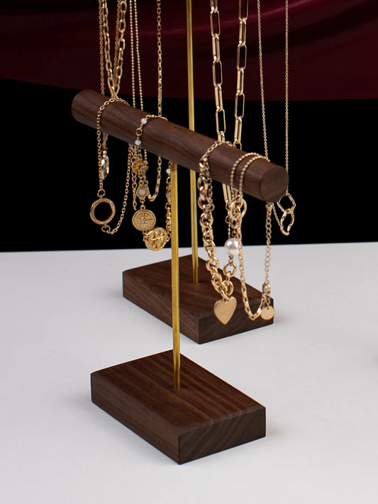 Wooden Necklace & Bracelet Display Stand – Elegant Jewelry Organizer for Women | Naturalbuilthome