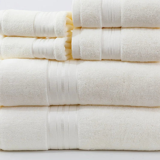 Luxury 6-Piece Cotton Towel Set – Bath Towels, Hand Towels & Washcloths, Soft, Absorbent & Elegant | Naturalbuilthome