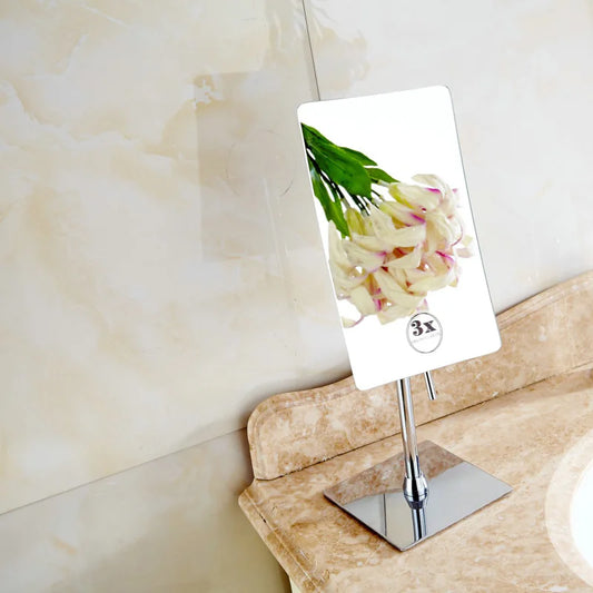 Becola Square Float Bath Mirror 3X Magnifying Cosmetic Mirror Bathroom Single Sided Makeup Mirror B-928
