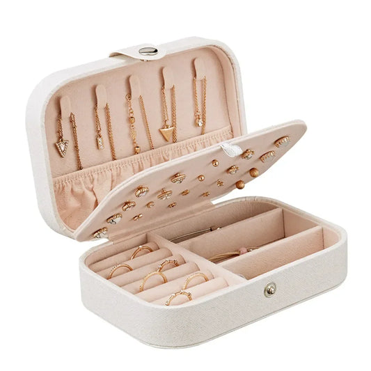 Portable Jewelry Box Organizer – Travel Jewelry Case with Velvet Interior & Secure Closure | Naturalbuilthome