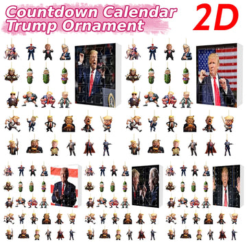 Advent Calendar 2024 Christmas Trump Ornament Christmas Advent Calendar Xmas Countdown Calendar Xmas Hanging Tree Decorations