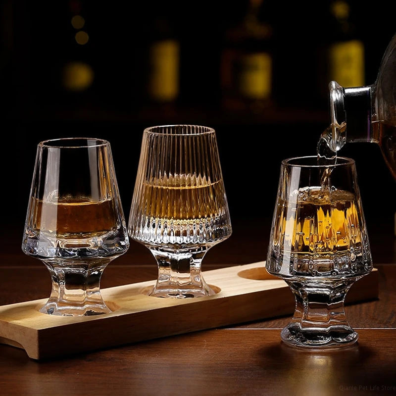 1-6Pcs Luxury Whiskey Glass Clear Shot Glasses Brandy Whisky Glass for Liquor, Scotch, Bourbon, Tequila, Tonic, Vodka, Cocktail