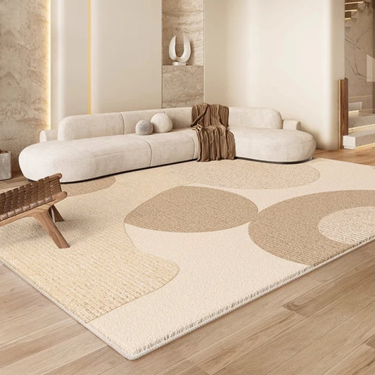 Cream Style Rugs for Bedroom Large Area Living Room Decoration Carpet Fluffy Soft Lounge Rug Thick Washable Cloakroom Floor Mat