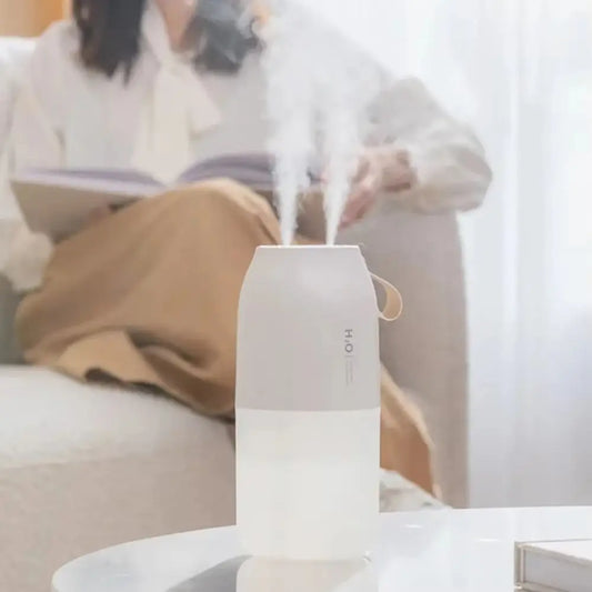 Wireless Rechargeable Air Humidifier Dual Nozzle Cold Fog  With Led Night Light Mini Office Car Home Birthday Gifts For Family