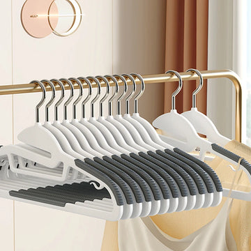 10pcs Set Hanger Clothes Hooks Household Hanging Non-slip Dormitory Bedroom Special Storage Clothing Hanging No Trace