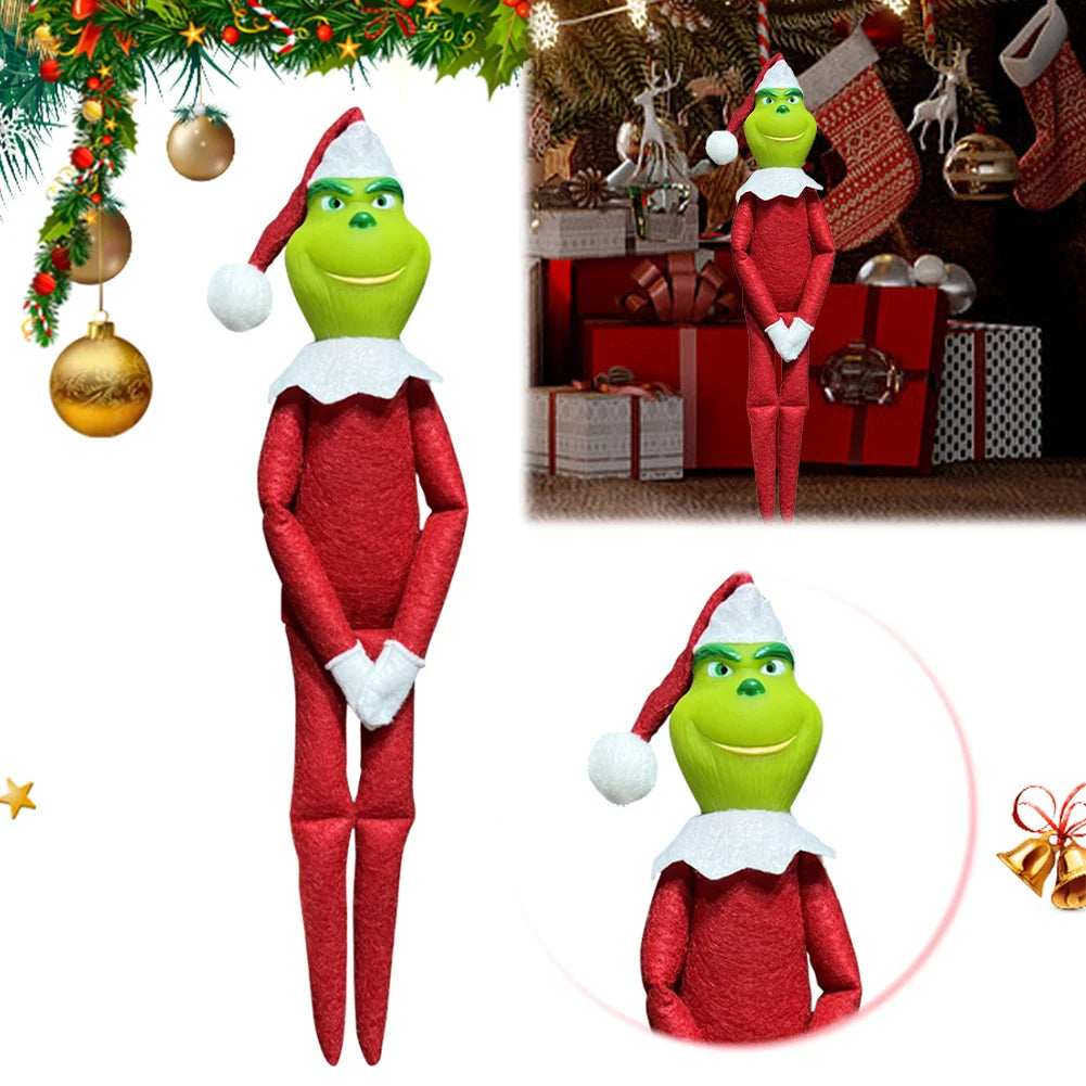 2pcs Happy Christmas Cute Elf Doll Plush Leg Pendant Christmas Tree Ornament Gift New Year Gifts Xmas Party Christmas Decoration