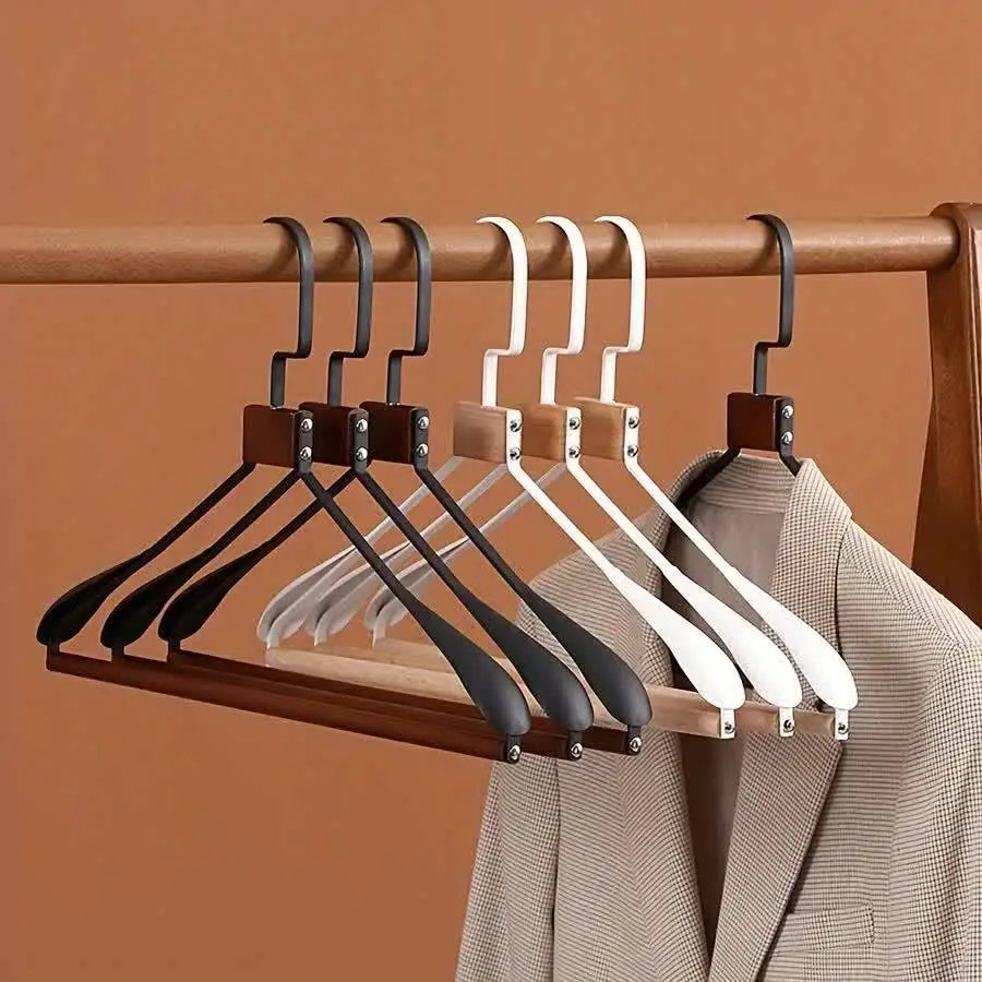 thickened wide-shoulder beech iron suit hanger seamless non-slip paint metal hanger home hotel dry and wet dual-use hange