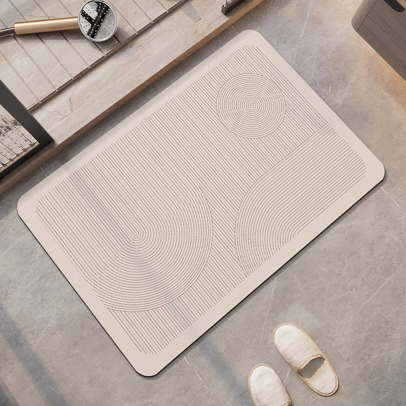 Non-Slip Diatomite Bath Mat Bathroom Foot Mats Absorbent Diatomite Mud Bathroom Rug Quick Dry Shower Toilet Carpet For Hallway