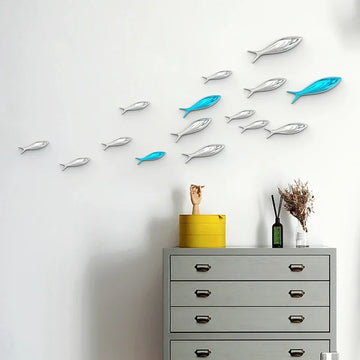 Living Room Wall Decoration TV Sofa Background Wall Pendant Decoration Relief Wall Decoration Fish Room Decor