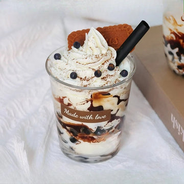 Ice Cream Scented Candle Summer Inspired Dessert Decor with Sweet Aroma for Healing Mood Relaxing Vibes and Whimsical Display