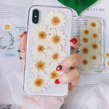 100Pcs Natural Dried Flowers White Daisy Pressed Flower for Phone Jewelry Nail Craft Stickers Dried Chrysanthemum Dcoration