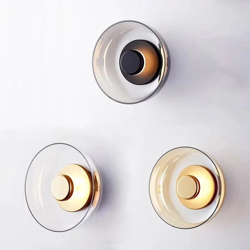 Nordic LED Glass Wall Sconces For Bedrooms Living Rooms Dining Rooms Fixtures Study Bedside Hotel Aisle Home Decorations Lustre