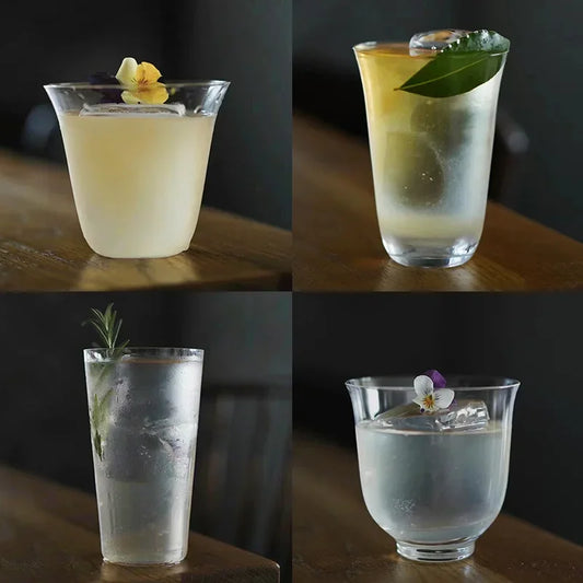 1PCS New Whisky Glass Cup Bar Juice Wine Glasses Cocktail Glass Cup Champagne Tea Cup Home Party Decoration Drinking Glasses