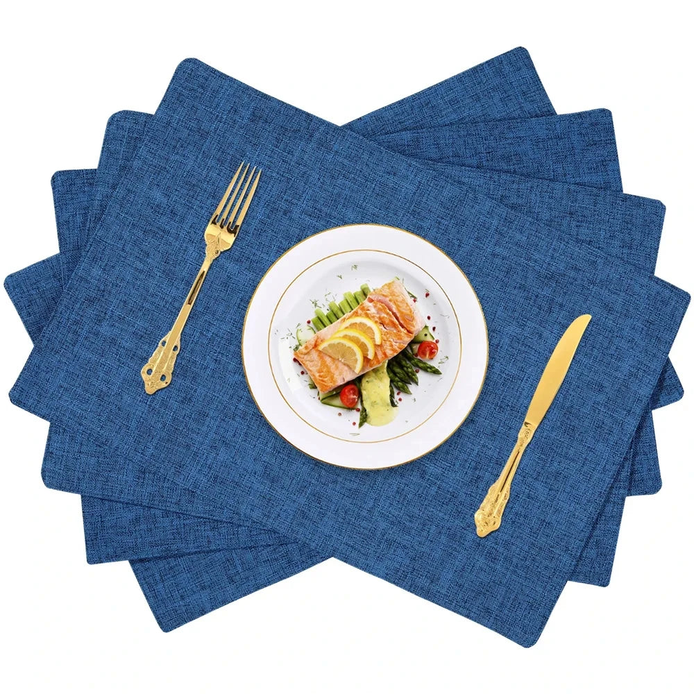 Kitinjoy Cotton Linen Table Mat Non-Slip Dining Table Mat For Kitchen Nordic Table Rug Home Deco Tableware Pad Washable Placemat