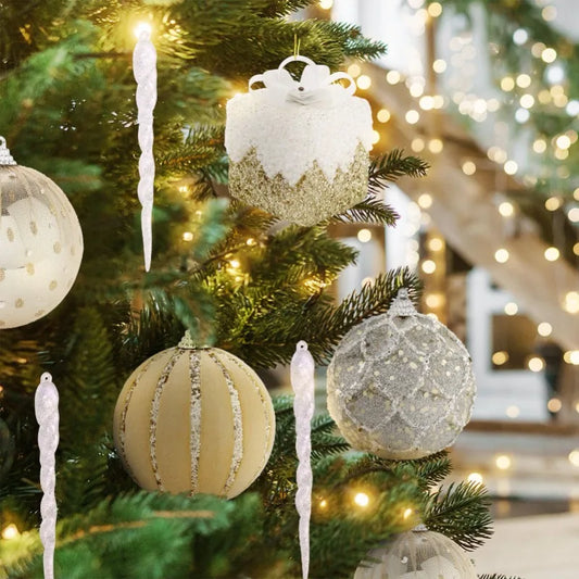 Christmas Ornaments Set,18PCS Plastic Shatterproof Christmas Ball Hanging Decor for Xmas Tree Decorations,forParty Holiday Decor