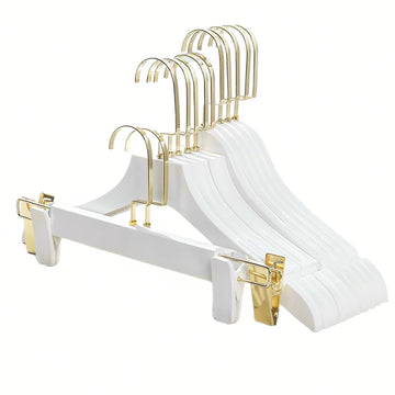 10PC,Household Wooden Coat Hanger,38CM Anti-slip Suit Clothes Hangers Closet Organizer Suit Shirt,Solid Wood Pants Rack