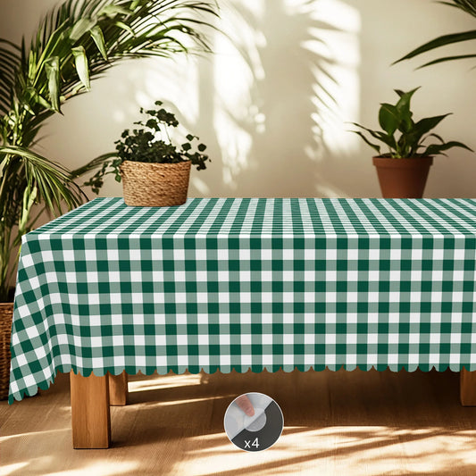 1 Piece of Classic Green Plaid Printed Tablecloth, Country Farming Style, Suitable for Camping Style Picnic, Wedding Season, Anniversary, Garden Party, Christmas Party Decoration, Kitchen Accessories, Restaurant Terrace, Tabl
