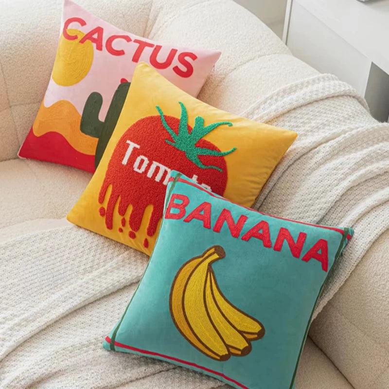 Ins Style Fruit 3D Cushion Cover Cushion Cover Pillowcase Holiday Home Decor Machine Washable Fast Shipping Non Embroidery