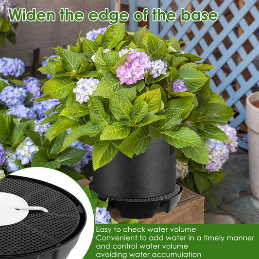 4Pcs Self Watering Plant Saucer 2.8L Large Capacity Self Irrigation Plant Tray Reusable Pot Base Set for Indoor Garden Decor