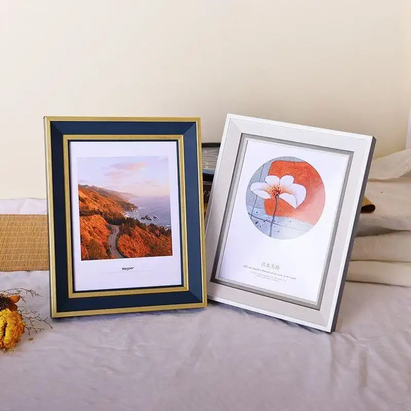 Premium Minimalist Photo Frame - 6", 7", 8" Tabletop Display Frame & Wall Hanging Picture Frame for Home Decor