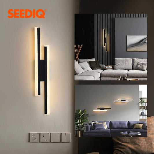 No Drill Rechargeable Battery Powered Wall Sconces Lights 4400mAH Magnetic Indoor Acrylic Wall Lamp for Bedroom 50cm