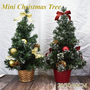 ArtificialChristmas Tree 20CM To 40CM Mini Christmas Tree Family Dining Table Decoration 2026 New Year Party Decoration Prop
