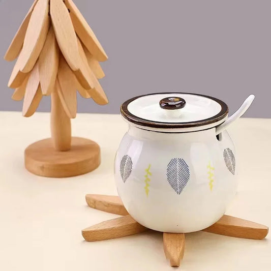 One Tree Creative Decorations Insulated mat table mat Anti-scald and non-slip wood placemat solid wood coaster
