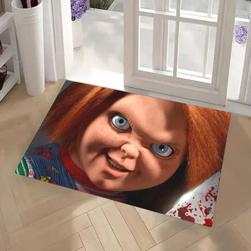 1pc Horror Doll C-Chucky Bathroom Absorbent Mats Anti-Slip Mats Home Decor Supplies Carpets Home Kitchen Floor Mats