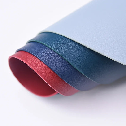 1/2/6Sets Round Table Placemats and Coaster Set Luxury Shaped Fuax Leather PU Coffe Table Mat Cafe Pad Kitchen Accessories Grey