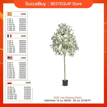 SucceBuy Artificial Olive Tree 4/5/6FT Tall Faux Plant Secure PE Material Anti-Tip Tilt Protection Low-Maintenance Tree for Home
