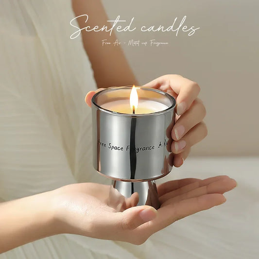 Ornament Scented Candles Gift Box Decoration Gift Candle Holder Originality Plating Metal Advanced Feel Gift Birthday Souvenir