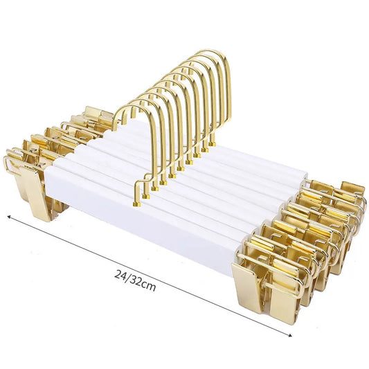 10PC,Household Wooden Coat Hanger,38CM Anti-slip Suit Clothes Hangers Closet Organizer Suit Shirt,Solid Wood Pants Rack