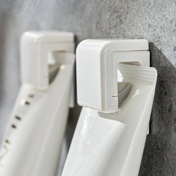 1-5PCS Household Bathroom Toothpaste Clip Bathroom White Seamless Hook Bathroom Facial Cleanser Clip Self-Adhesive White Clip