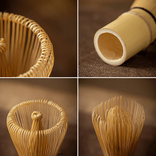 Bamboo Matcha Whisk Set – Japanese Green Tea Tool with Spoon & Brush for Ceremonial Matcha Preparation | NaturalBuiltHome