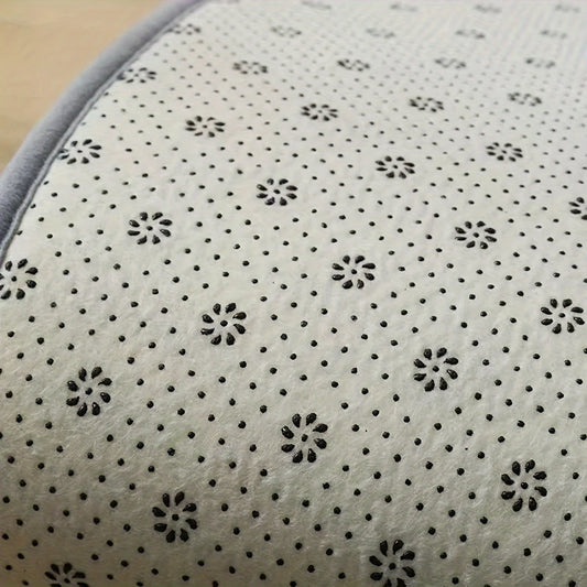 L-shaped shower room long hair non-slip foot mat solid color bathroom floor mat toilet right angle absorbent foot mat door mat