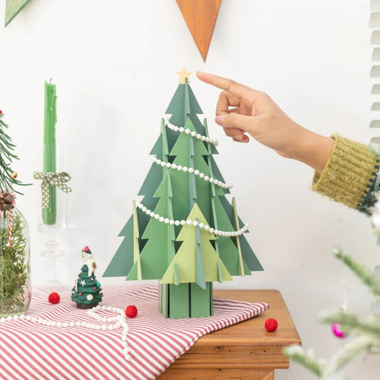 Creative DIY Wooden Christmas Desktop Ornaments Pine Tree Shape Crafts Christmas Decorations for Home Xmas Gifts New Year 2025