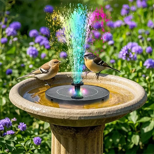 3.5W LED Solar Fountain Pump with 6 Nozzles for Bird Bath Pond Outdoor  Aquarium Garden Decoration Pond Patio Water Cycling