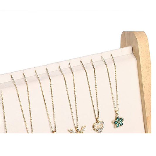 Wooden Jewelry Display Stand – Necklace & Bracelet Organizer with Natural Finish | NaturalBuiltHome