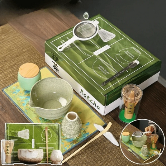 Bamboo Ceramic Japanese Matcha Tea Set Reusable Chasen Stirring Tea Sticks Matcha Spoon Matcha Whisk Set