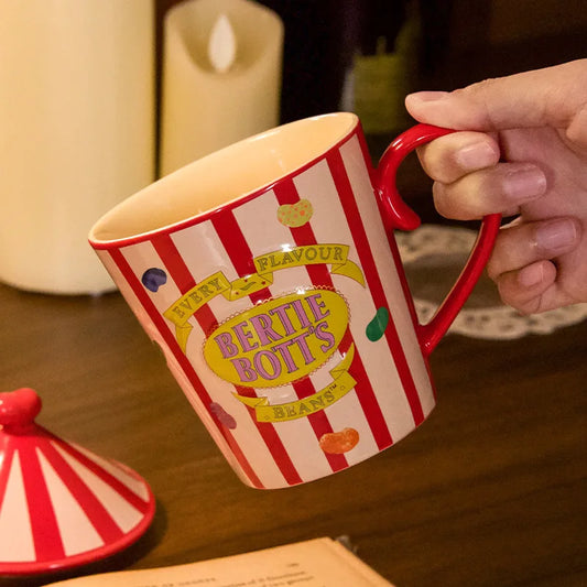 Harries Potter Bibi Multi-flavored Bean Mug Home Daily Use Mug with Lid Ceramic Mug Gift for Harries Fans Collect ornaments