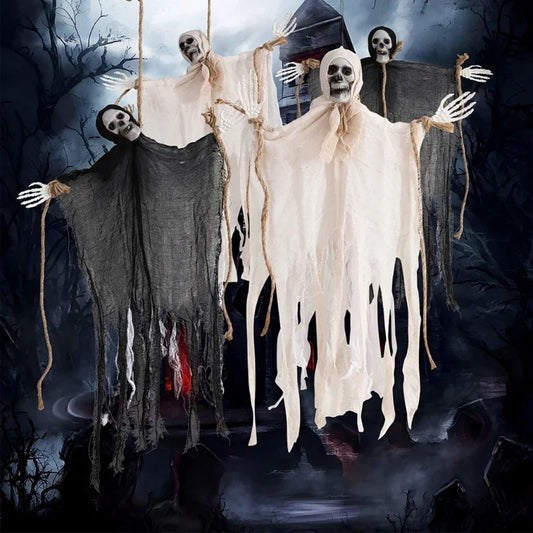 Halloween Scary Hanging Ghosts Creepy Scary Haunted House Prop For Outdoor Porch Patio Tree